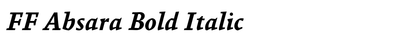 FF Absara Bold Italic